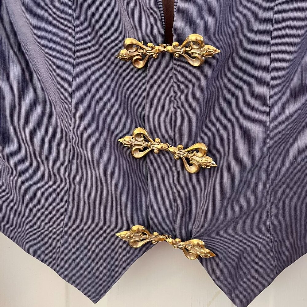 Vintage Longhorn Purple Embroidery Gold-Tone Scroll Claps Western Jacket Sz Med - Picture 6 of 10